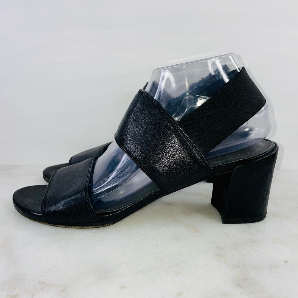 Stuart Weitzman Black Access Block Heel Black San… - image 4